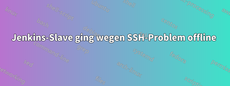 Jenkins-Slave ging wegen SSH-Problem offline