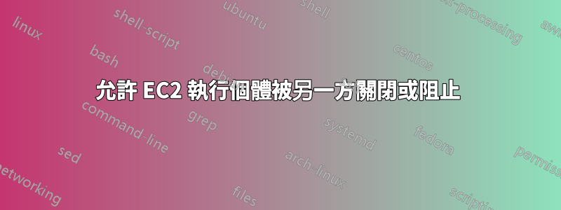 允許 EC2 執行個體被另一方關閉或阻止