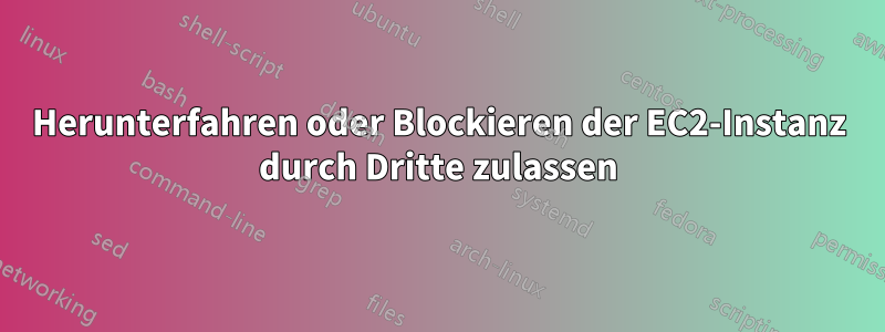 Herunterfahren oder Blockieren der EC2-Instanz durch Dritte zulassen