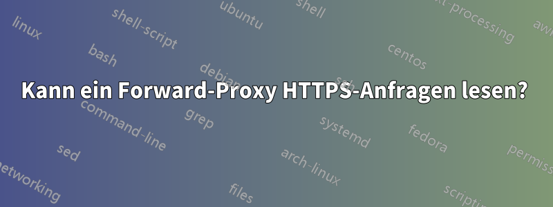 Kann ein Forward-Proxy HTTPS-Anfragen lesen?