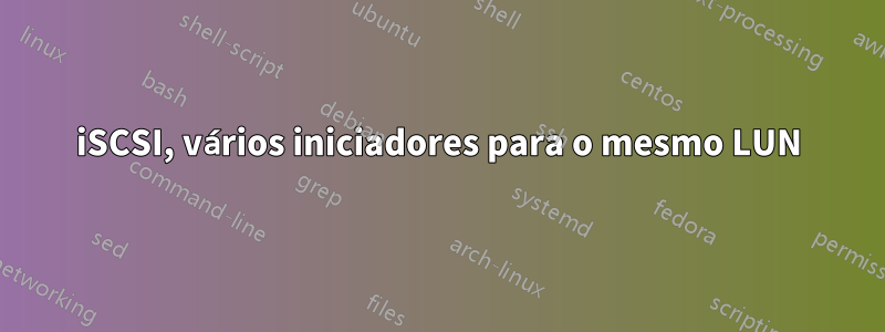 iSCSI, vários iniciadores para o mesmo LUN