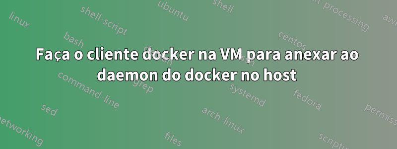 Faça o cliente docker na VM para anexar ao daemon do docker no host