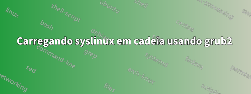 Carregando syslinux em cadeia usando grub2