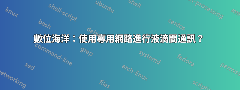 數位海洋：使用專用網路進行液滴間通訊？