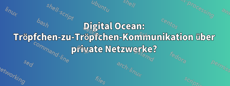 Digital Ocean: Tröpfchen-zu-Tröpfchen-Kommunikation über private Netzwerke?