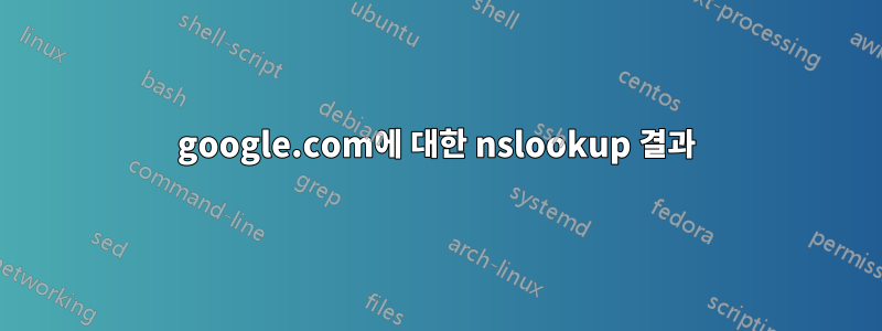 google.com에 대한 nslookup 결과
