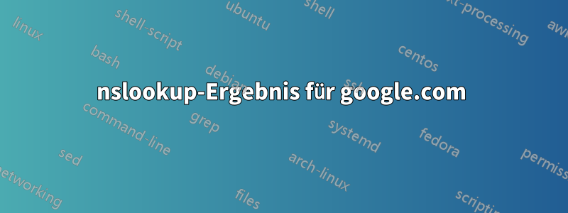 nslookup-Ergebnis für google.com