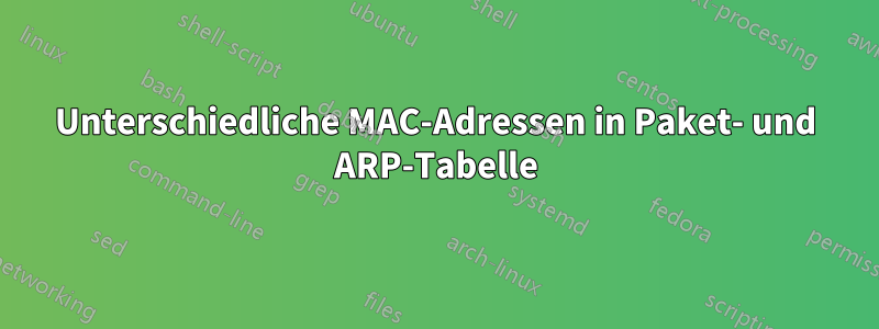 Unterschiedliche MAC-Adressen in Paket- und ARP-Tabelle