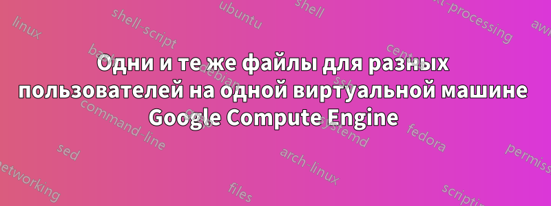 Одни и те же файлы для разных пользователей на одной виртуальной машине Google Compute Engine
