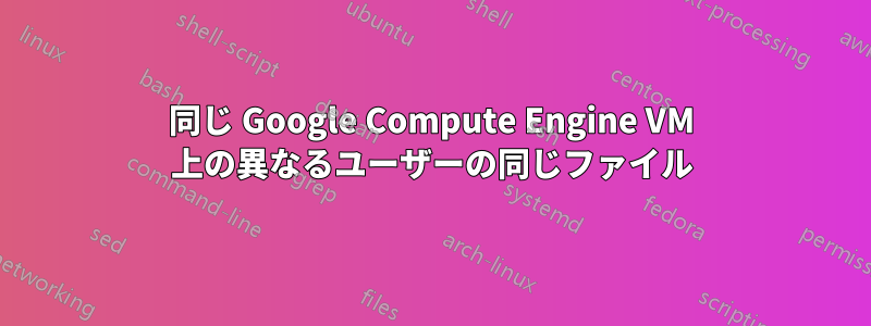 同じ Google Compute Engine VM 上の異なるユーザーの同じファイル