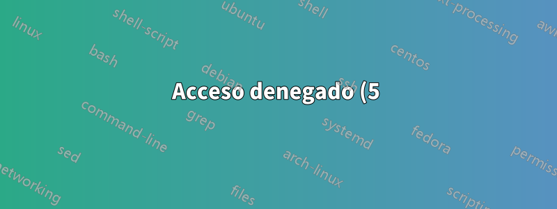 Acceso denegado (5) para el comando net user/domain