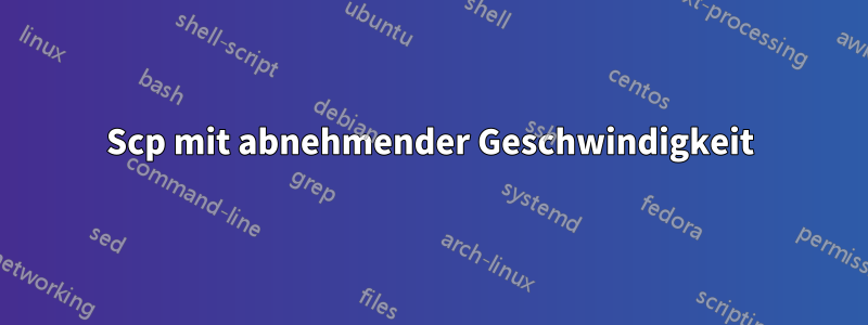 Scp mit abnehmender Geschwindigkeit