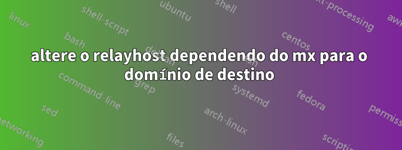 altere o relayhost dependendo do mx para o domínio de destino
