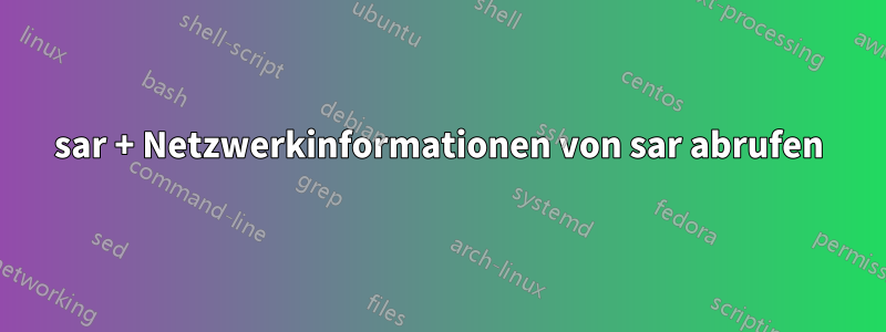 sar + Netzwerkinformationen von sar abrufen