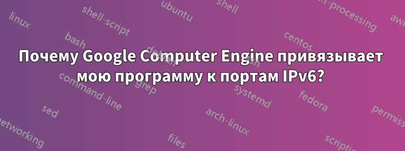 Почему Google Computer Engine привязывает мою программу к портам IPv6?