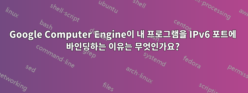 Google Computer Engine이 내 프로그램을 IPv6 포트에 바인딩하는 이유는 무엇인가요?