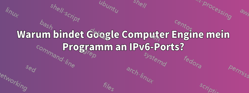 Warum bindet Google Computer Engine mein Programm an IPv6-Ports?