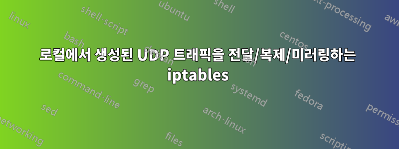 로컬에서 생성된 UDP 트래픽을 전달/복제/미러링하는 iptables