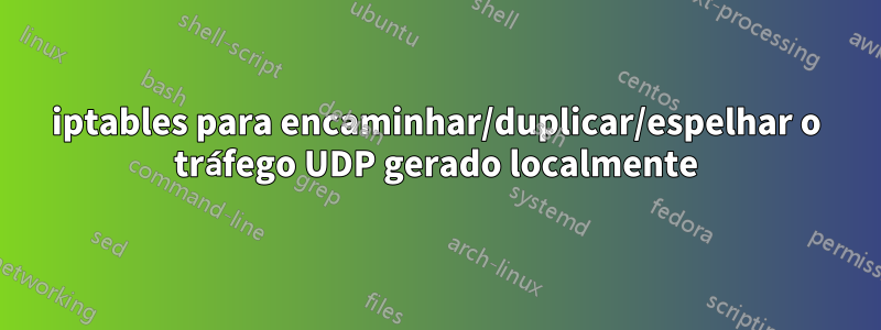 iptables para encaminhar/duplicar/espelhar o tráfego UDP gerado localmente