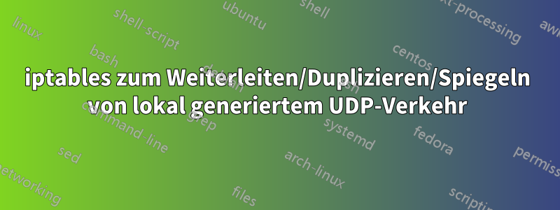 iptables zum Weiterleiten/Duplizieren/Spiegeln von lokal generiertem UDP-Verkehr