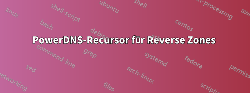 PowerDNS-Recursor für Reverse Zones