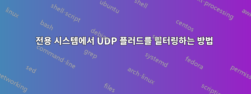 전용 시스템에서 UDP 플러드를 필터링하는 방법