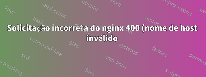 Solicitação incorreta do nginx 400 (nome de host inválido)