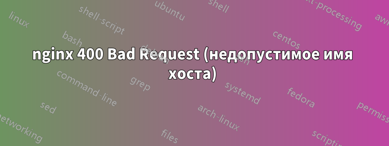 nginx 400 Bad Request (недопустимое имя хоста)