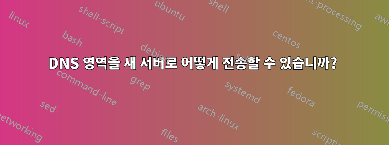 DNS 영역을 새 서버로 어떻게 전송할 수 있습니까?