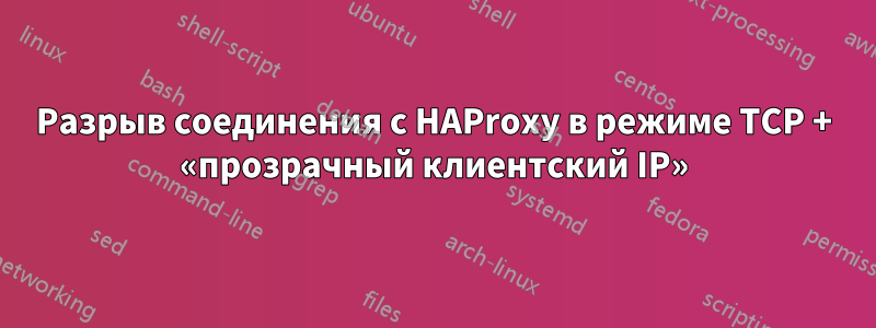 Разрыв соединения с HAProxy в режиме TCP + «прозрачный клиентский IP»