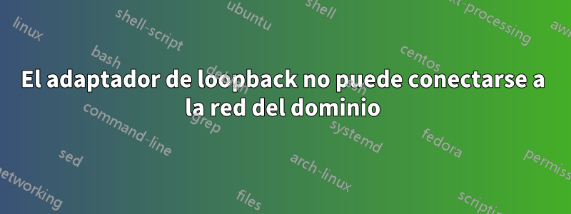 El adaptador de loopback no puede conectarse a la red del dominio