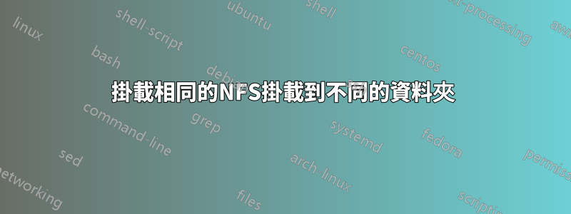 掛載相同的NFS掛載到不同的資料夾