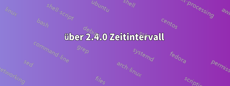 über 2.4.0 Zeitintervall