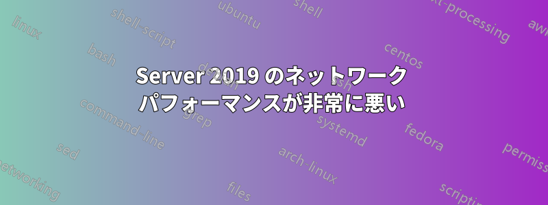 Server 2019 のネットワーク パフォーマンスが非常に悪い