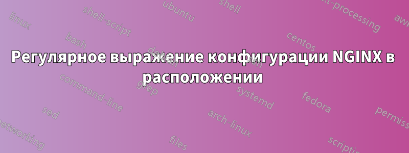 Регулярное выражение конфигурации NGINX в расположении