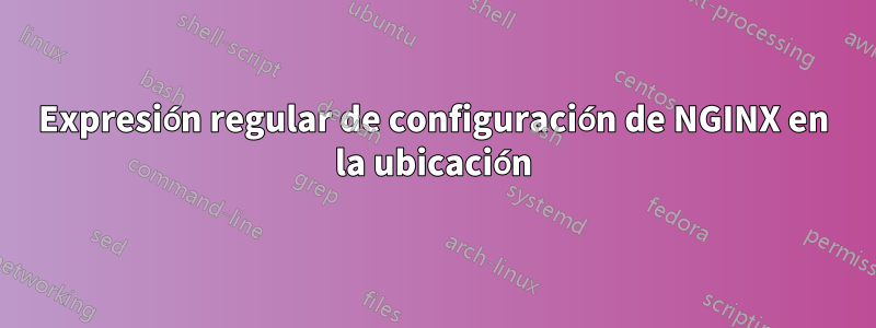 Expresión regular de configuración de NGINX en la ubicación
