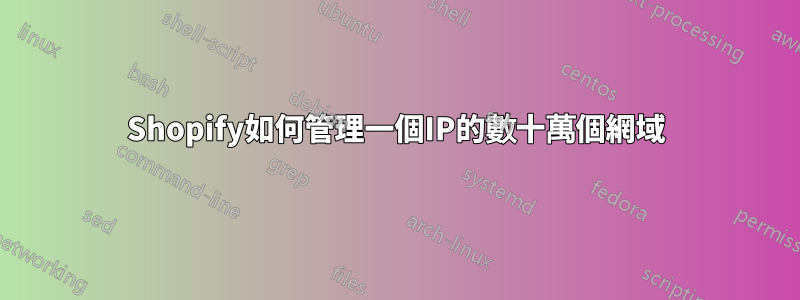 Shopify如何管理一個IP的數十萬個網域
