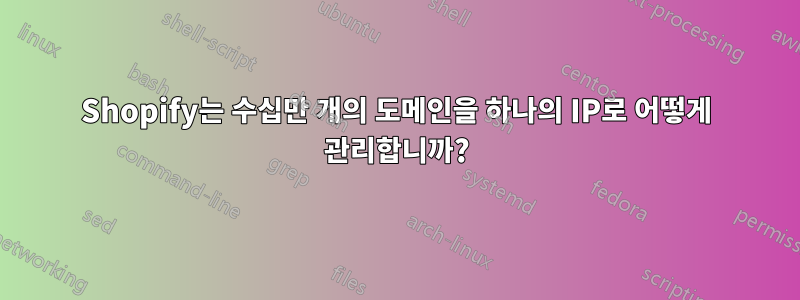Shopify는 수십만 개의 도메인을 하나의 IP로 어떻게 관리합니까?