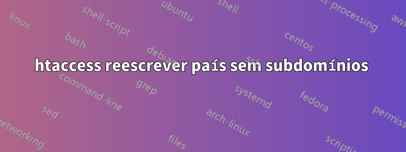 htaccess reescrever país sem subdomínios