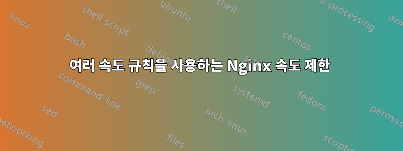 여러 속도 규칙을 사용하는 Nginx 속도 제한