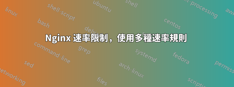 Nginx 速率限制，使用多種速率規則