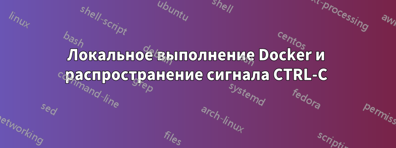 Локальное выполнение Docker и распространение сигнала CTRL-C