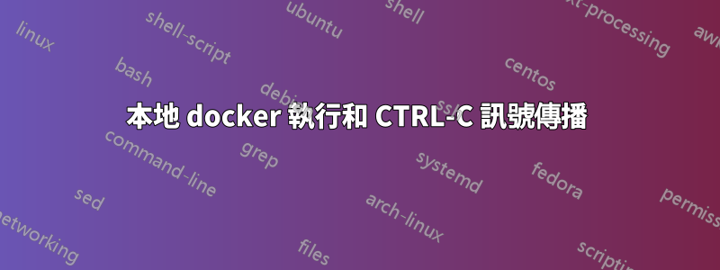 本地 docker 執行和 CTRL-C 訊號傳播
