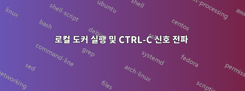 로컬 도커 실행 및 CTRL-C 신호 전파