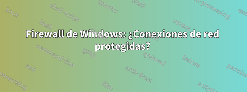 Firewall de Windows: ¿Conexiones de red protegidas?