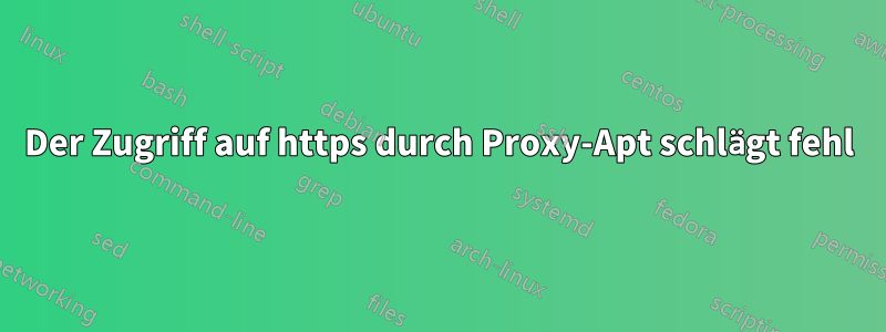 Der Zugriff auf https durch Proxy-Apt schlägt fehl