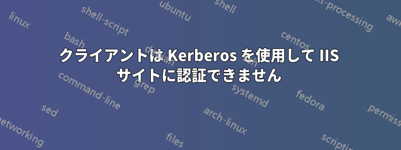 クライアントは Kerberos を使用して IIS サイトに認証できません