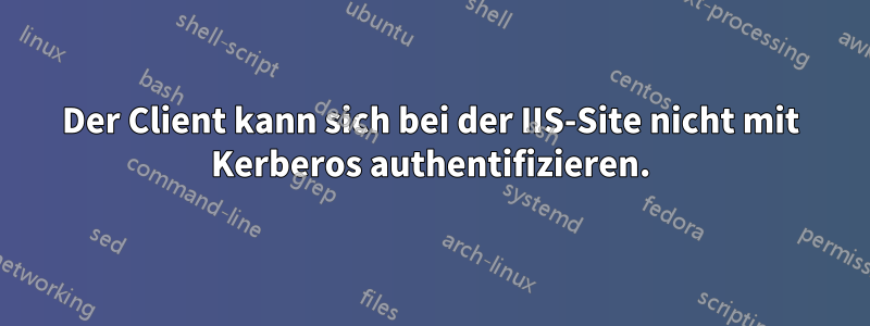 Der Client kann sich bei der IIS-Site nicht mit Kerberos authentifizieren.