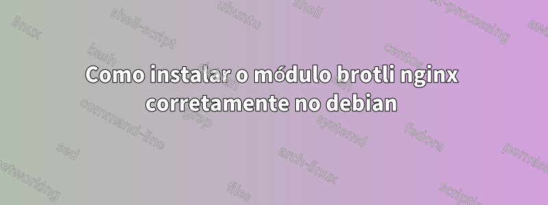 Como instalar o módulo brotli nginx corretamente no debian
