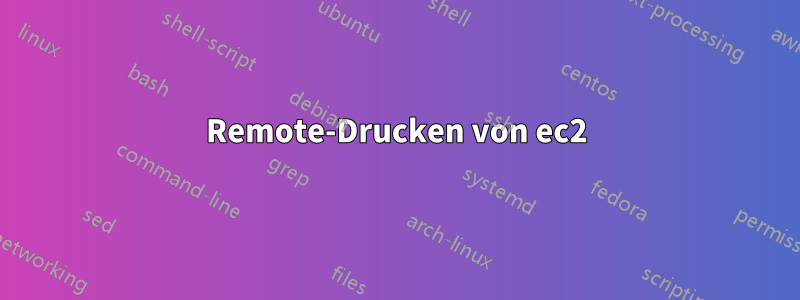 Remote-Drucken von ec2